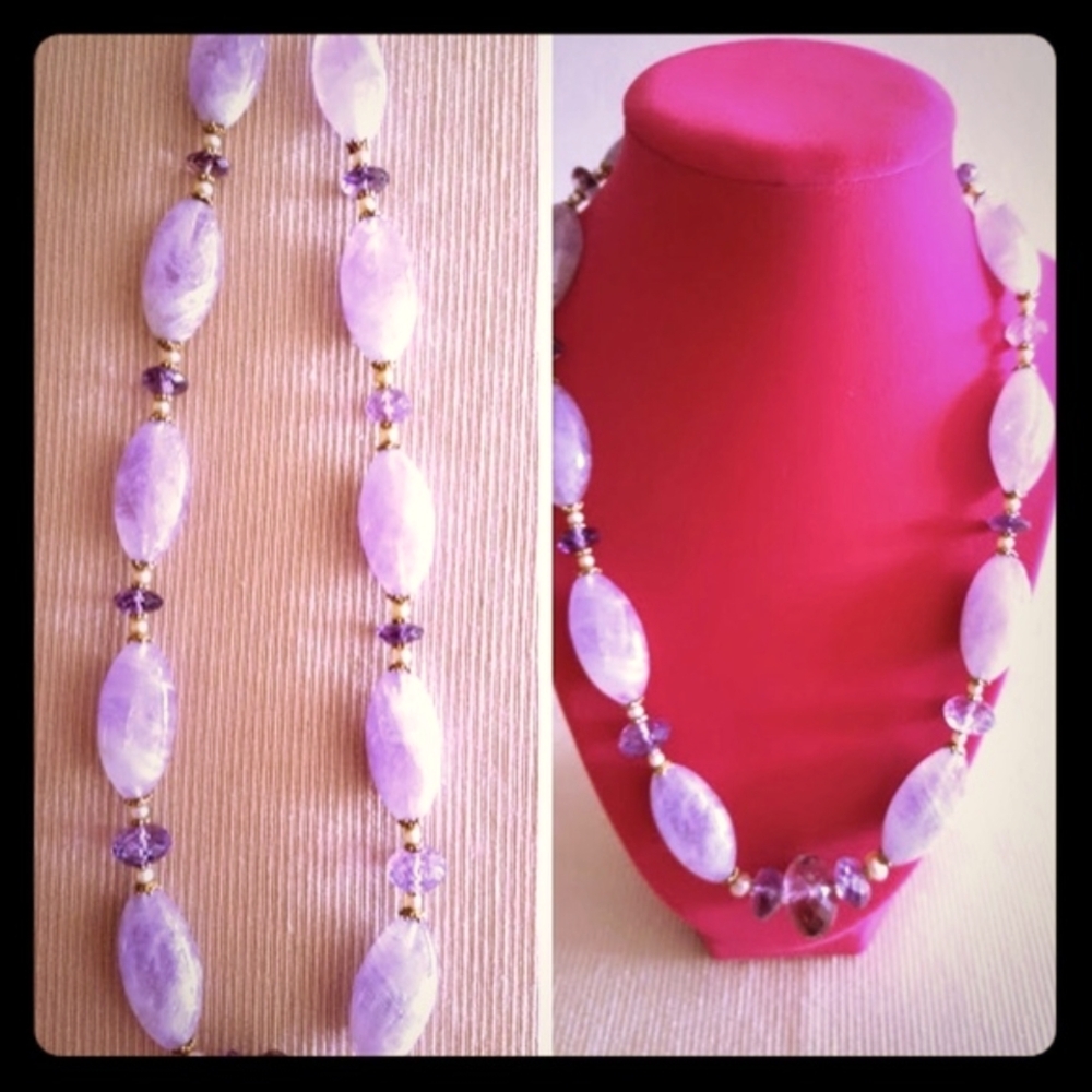 Exquisite Artisan Design - Large Amethyst Necklace!